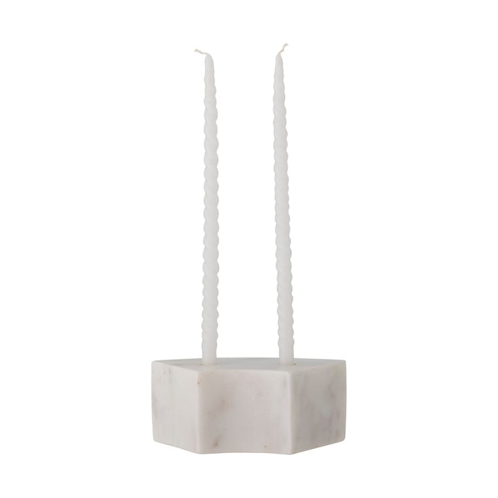 Florida ljusstake 14,5x6x7,5 cm, White marble Bloomingville