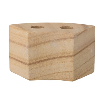 Läs mer om Bloomingville Florida ljusstake 14,5x8x7,5 cm Natural sandstone