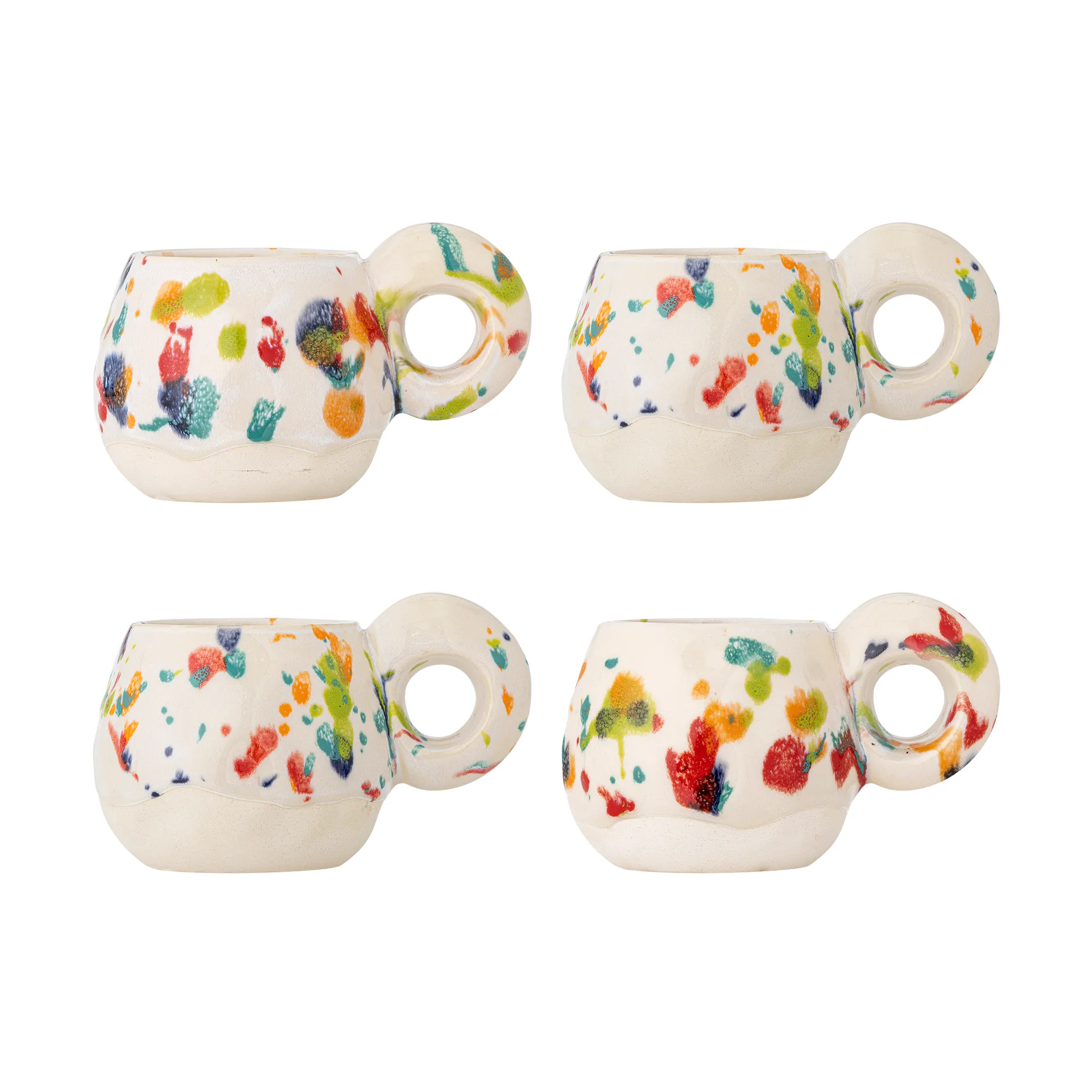 Freckles kopp 4-pack, Röd Bloomingville