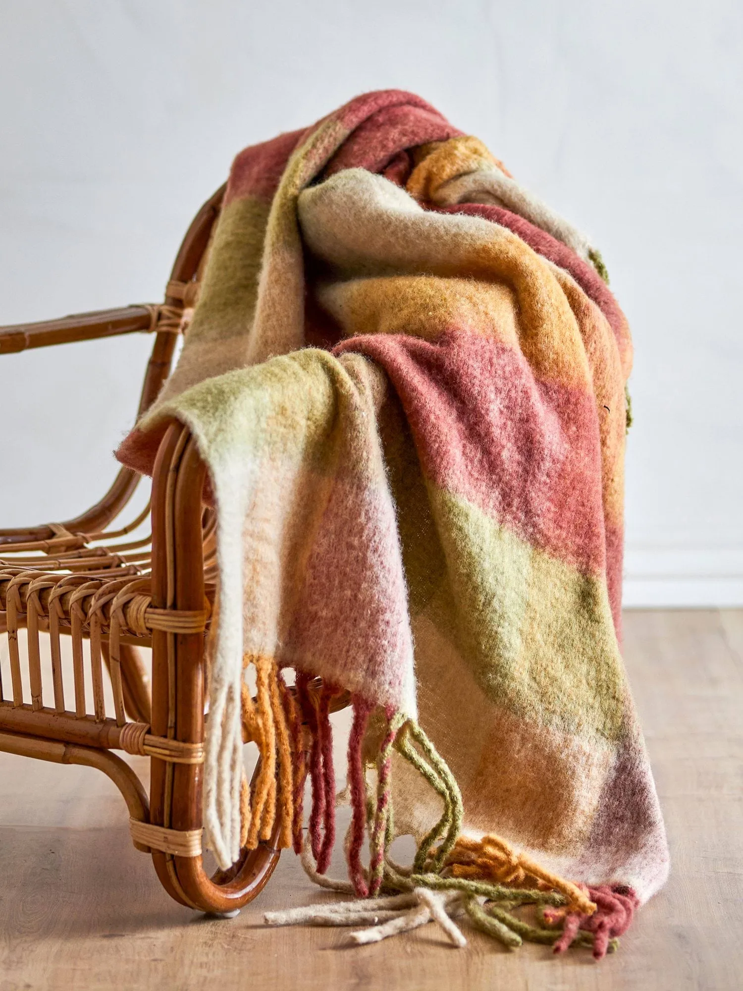 Hamisha pläd, Multi, rutig, 152x127 cm Bloomingville