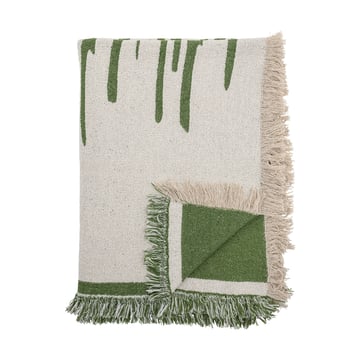 Läs mer om Bloomingville Haxby pläd 130x160 cm Green