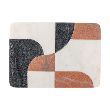 Bloomingville Jazzi skärbräda 20×28 cm Vit-svart-brun