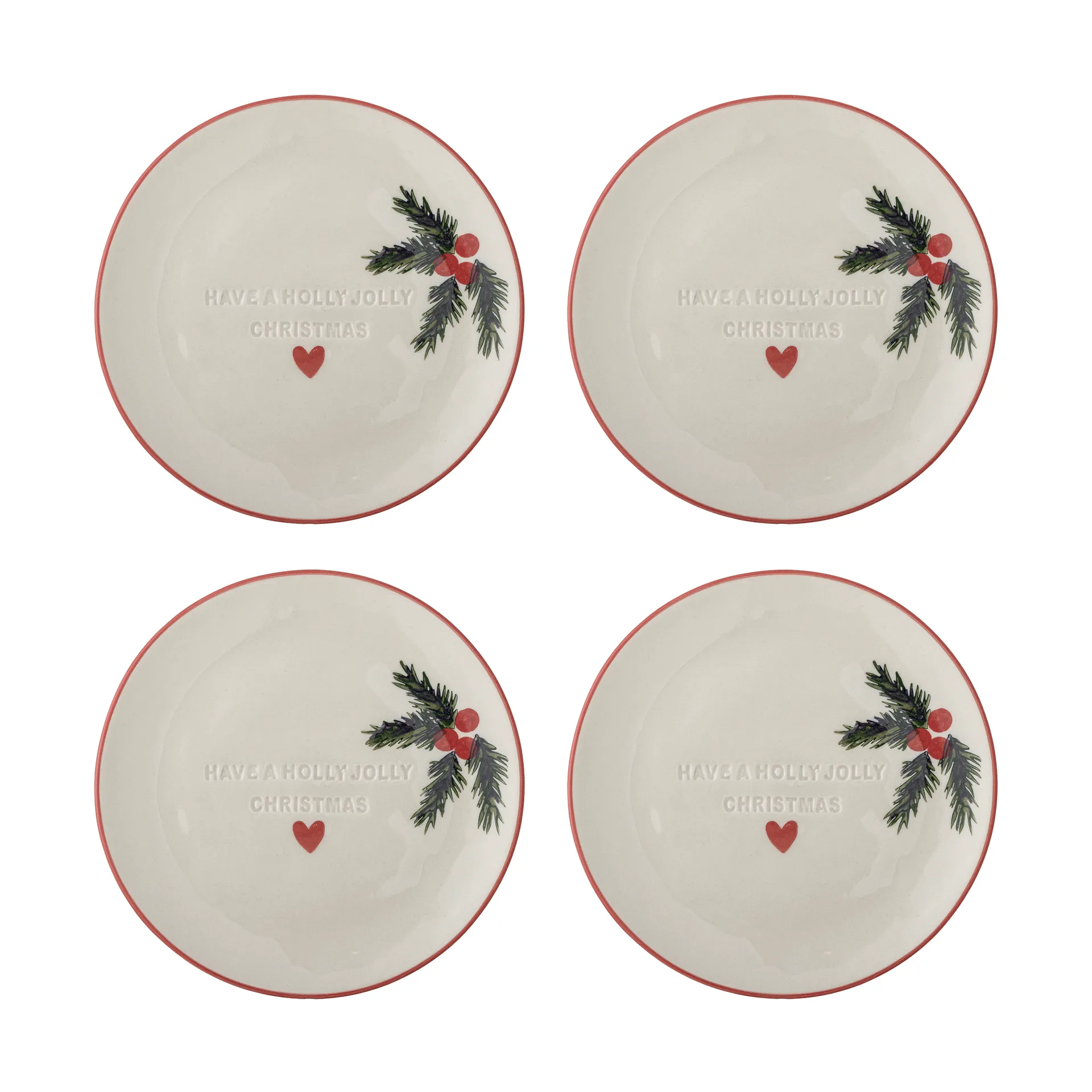 Bloomingville Jovida assiett Nature, 4 delar, Ø16 cm