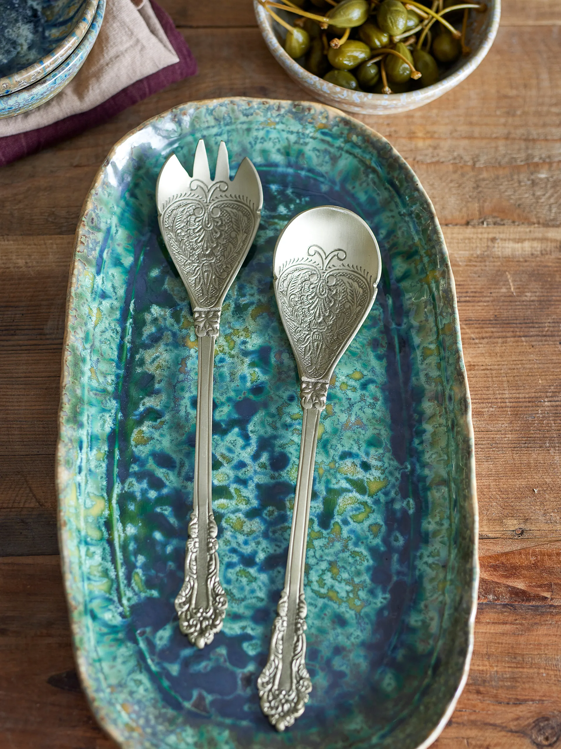 Kalima salladsbestick 2 delar, Mässing Bloomingville