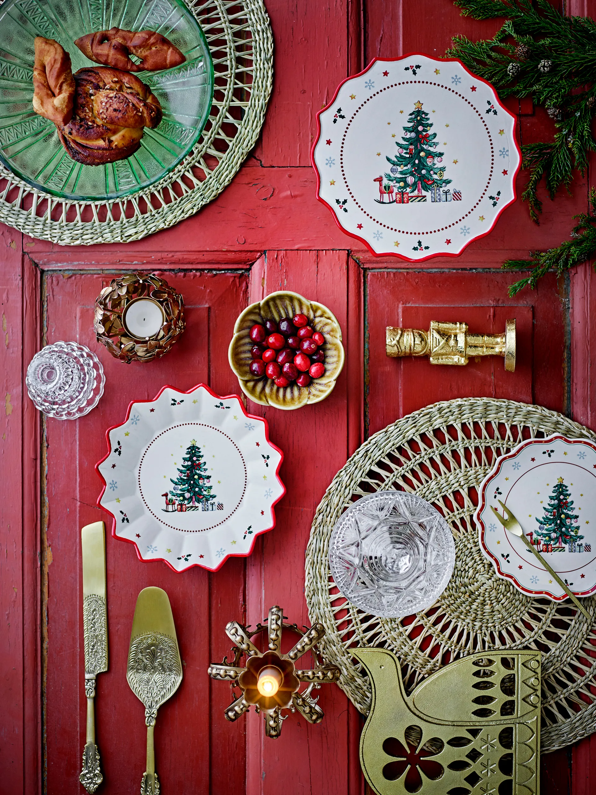 Kalima tårtbestick 2 delar, Mässing Bloomingville