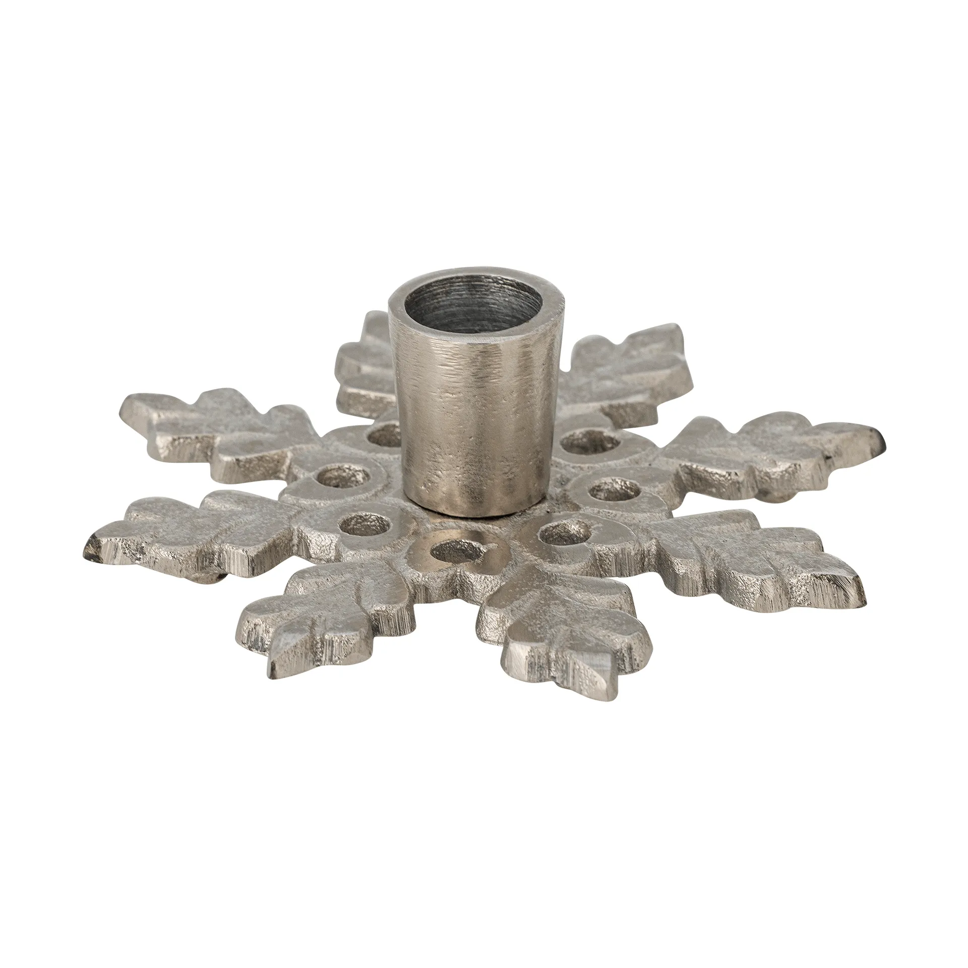 Bloomingville Kashi ljusstake Silver, Ø13,5 cm