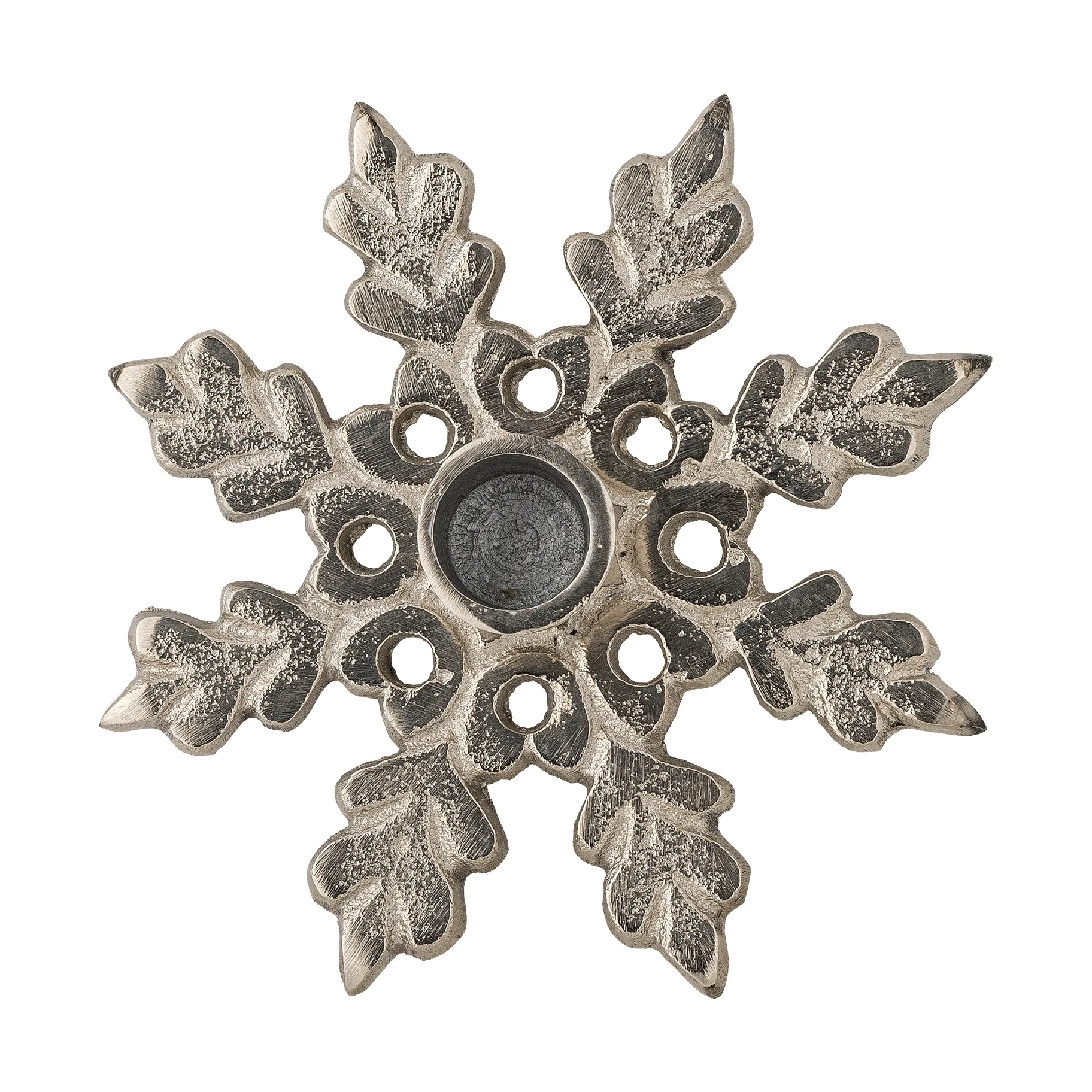 Kashi ljusstake, Silver, Ø13,5 cm Bloomingville