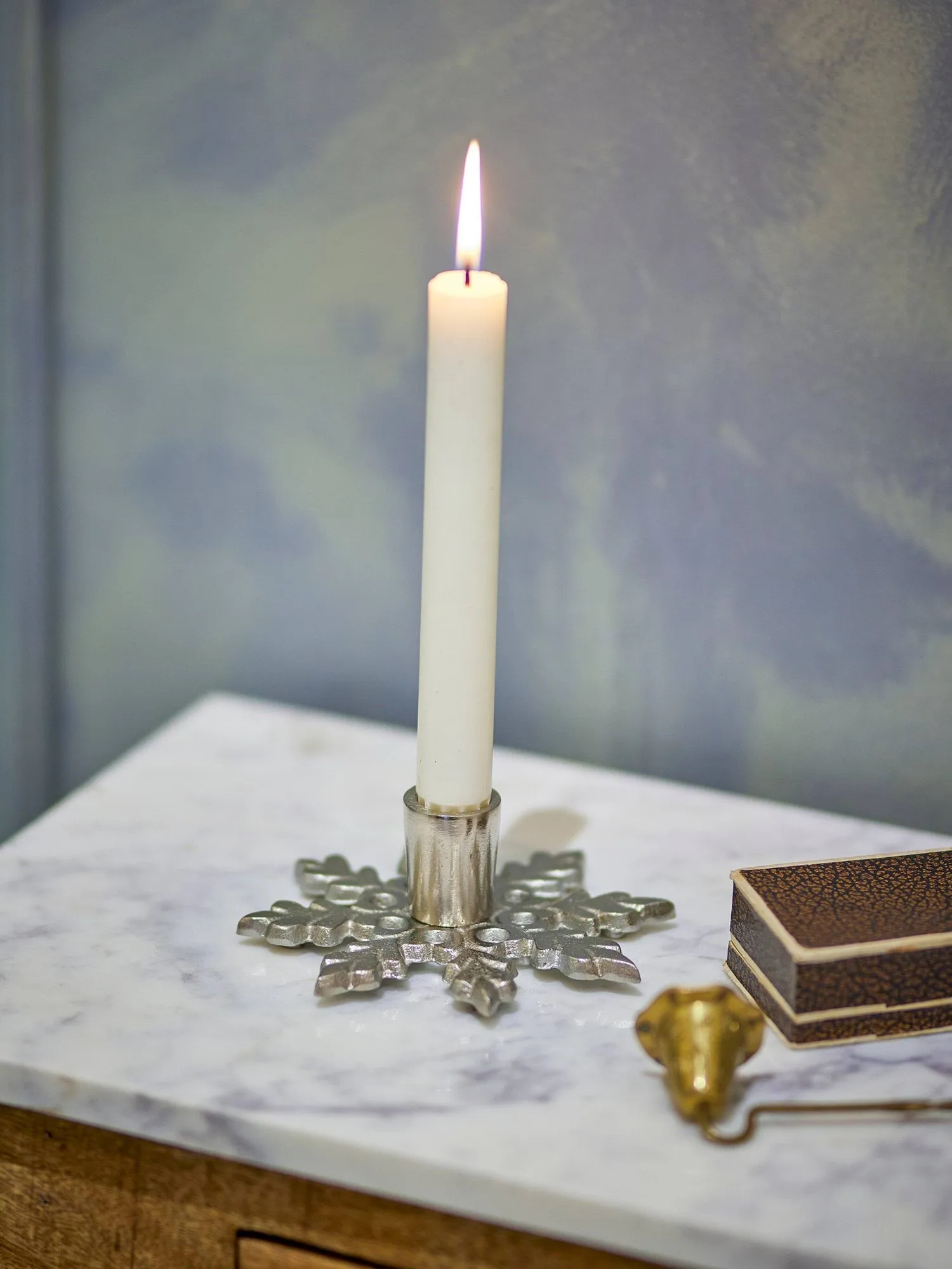 Kashi ljusstake, Silver, Ø13,5 cm Bloomingville
