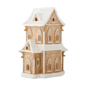 Kevin dekorationshus med ljus - Brun, 37 cm - Bloomingville