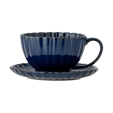 Bloomingville Latina kopp 22 cl med fat Blue