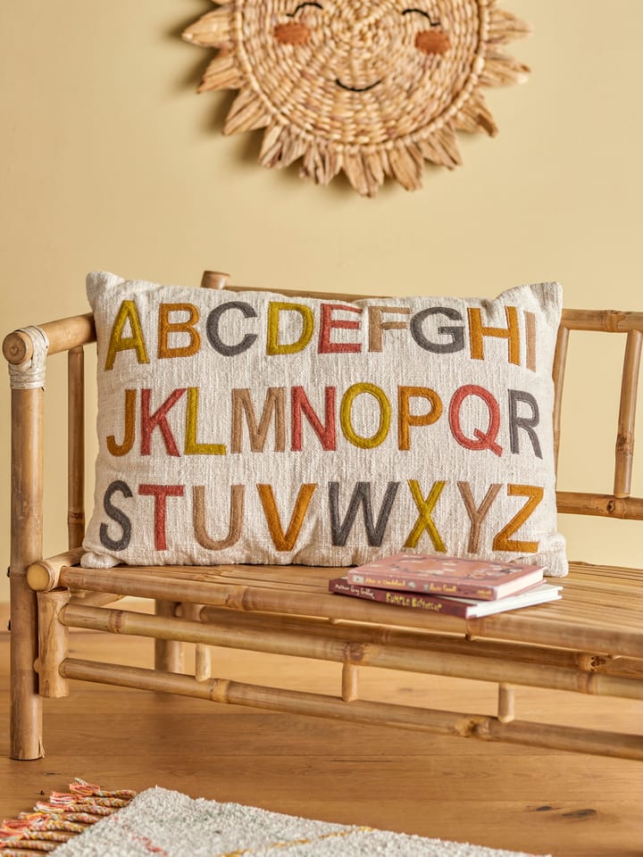 Lexi kudde alfabetet 40x60 cm, Nature-multi Bloomingville