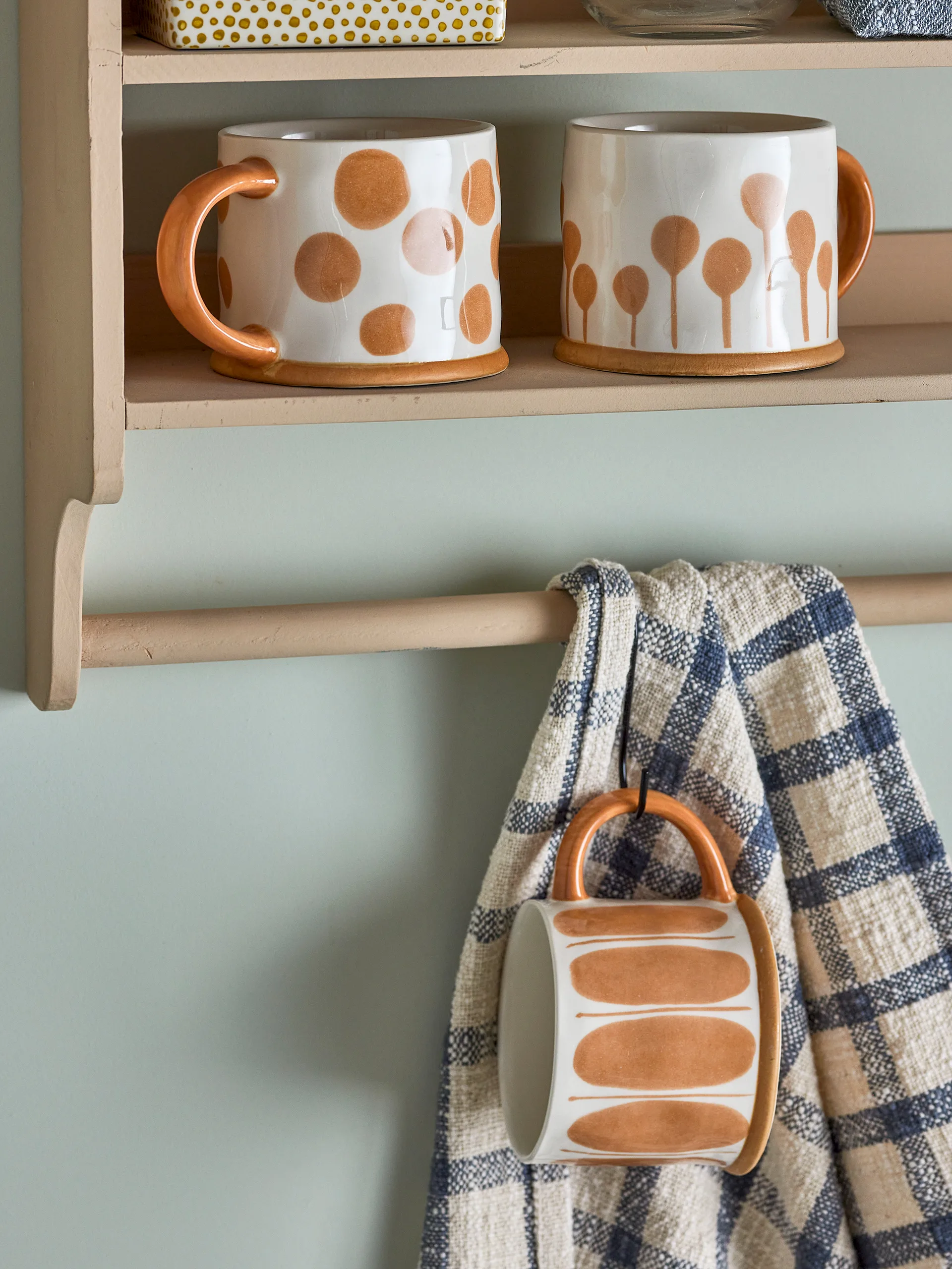 Linora mugg 45 cl 3-pack, Vit-brun Bloomingville