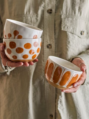 Linora skål 58 cl 3 delar - Vit-brun - Bloomingville