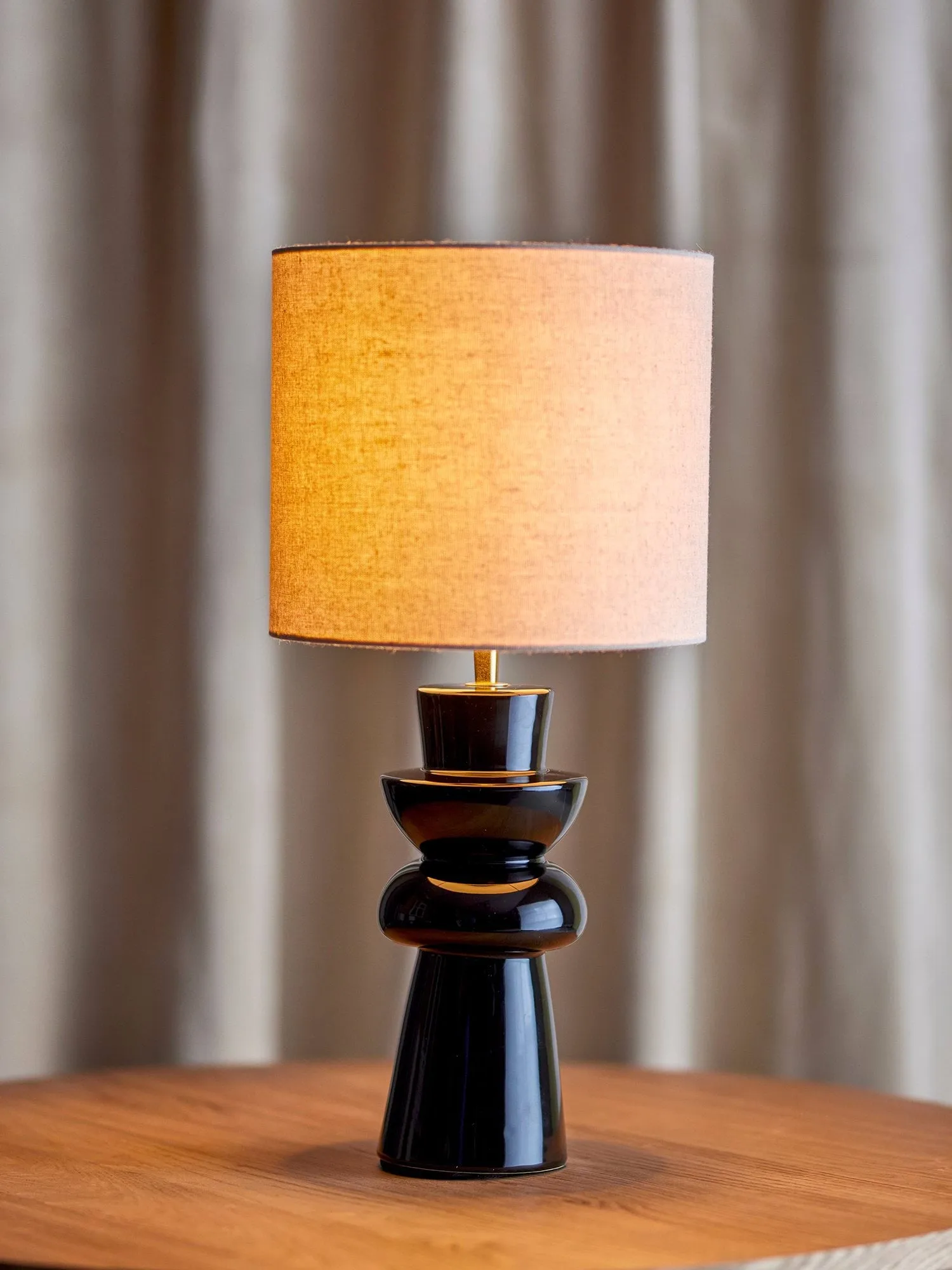 Lio bordslampa, Black, Ø25 cm Bloomingville
