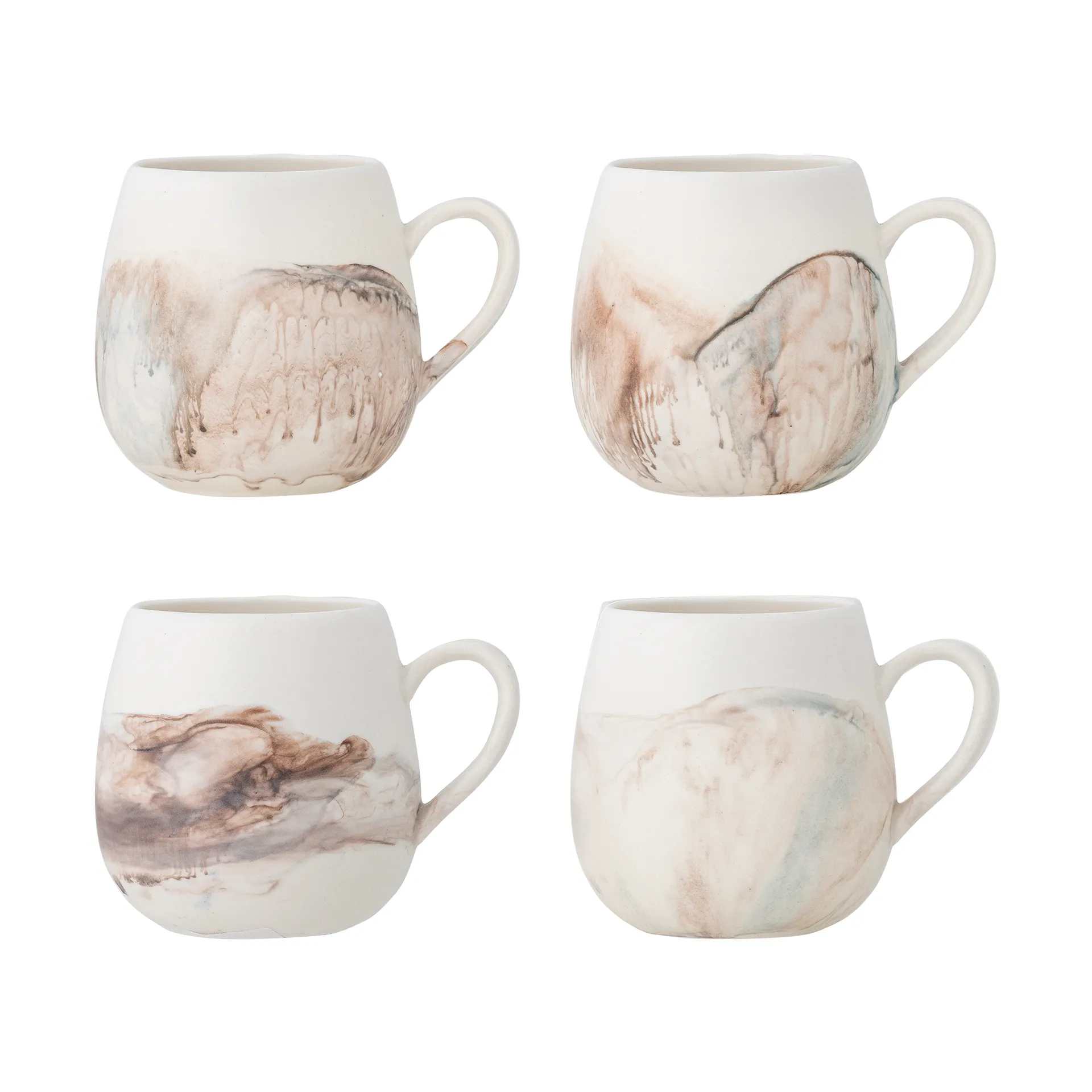Lyre kopp 4-pack, Brun Bloomingville