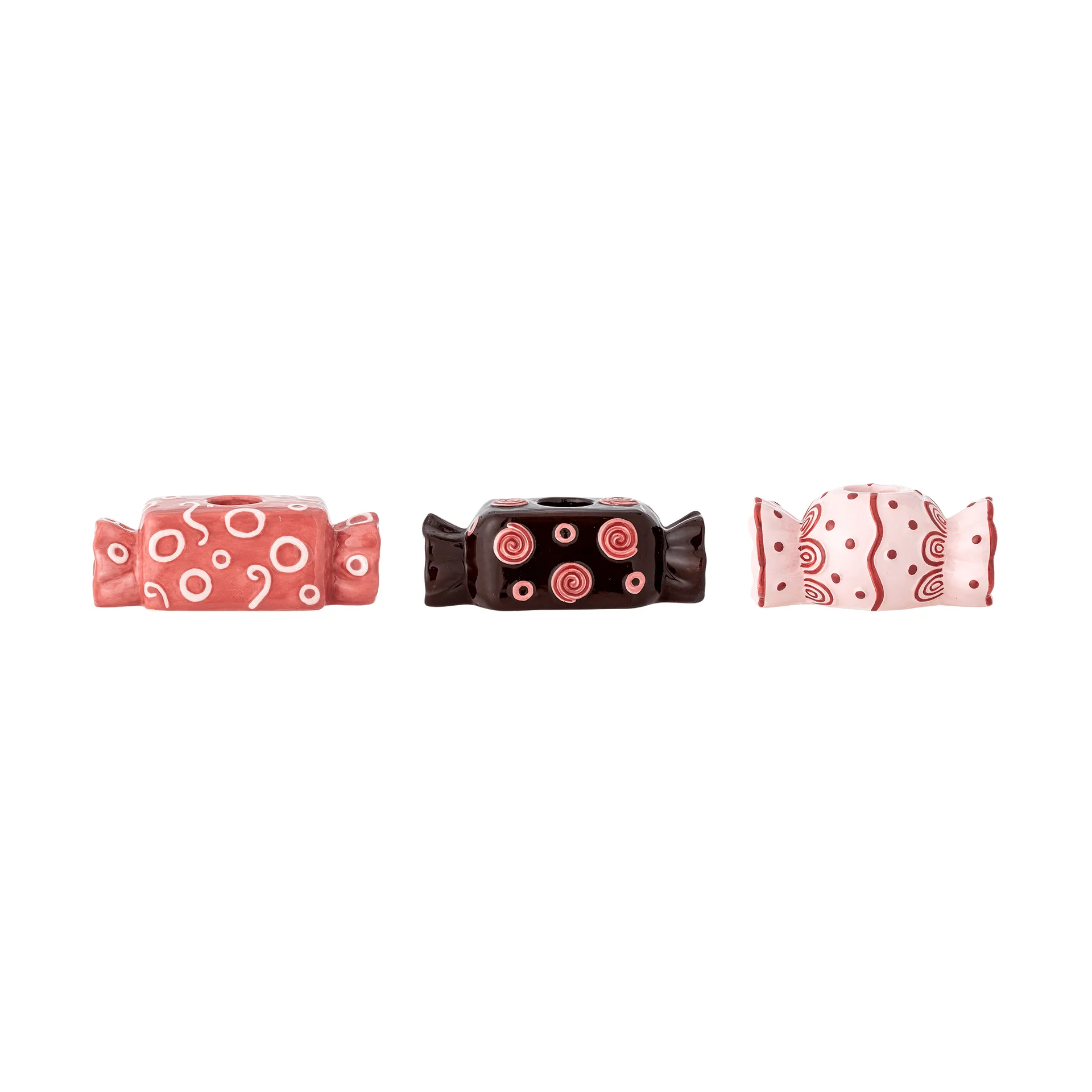 Bloomingville Maiano ljusstake Rose, 3 delar, 12 cm