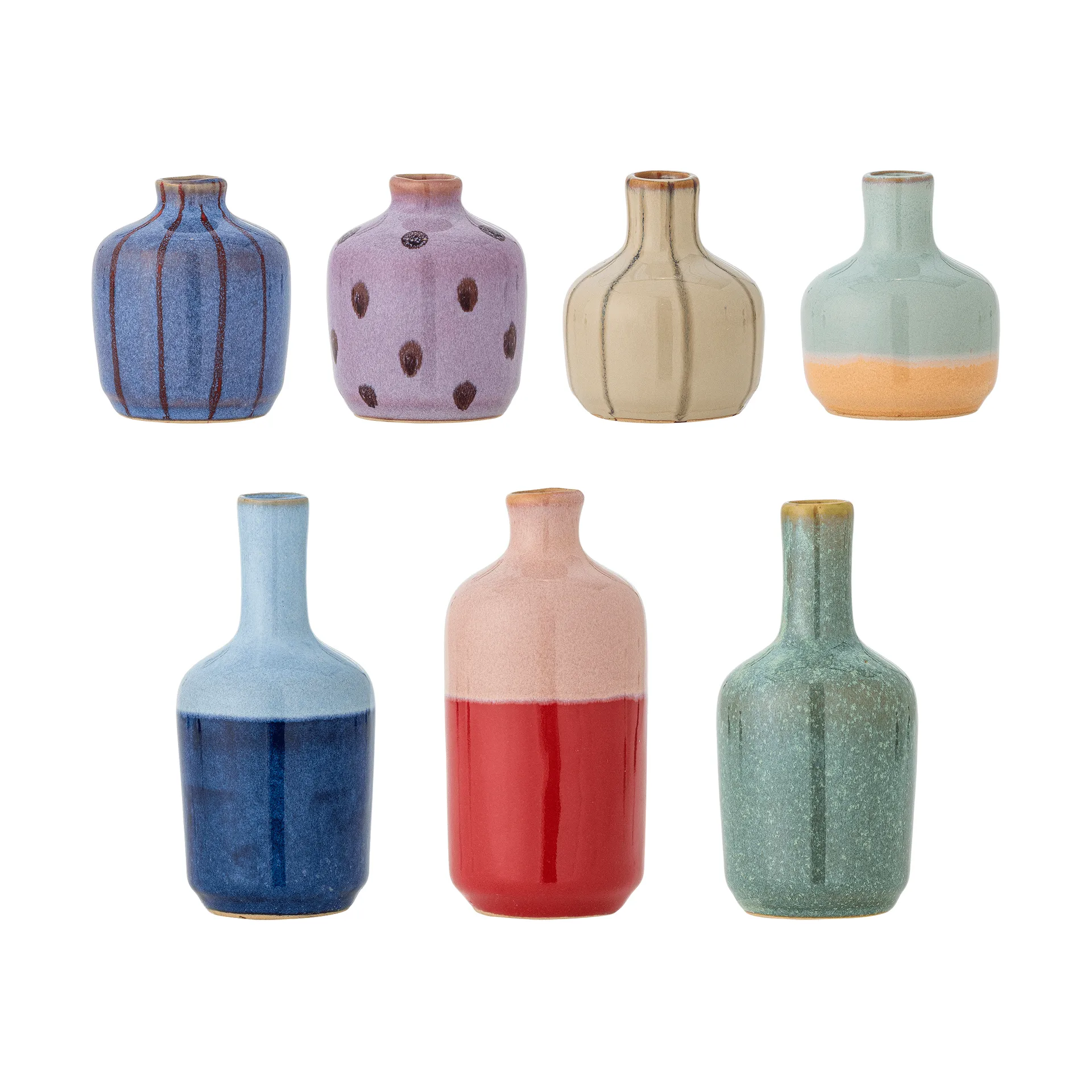 Maien vas, Multi Stoneware, 7 delar Bloomingville