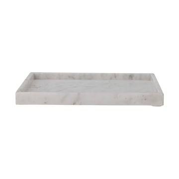 Läs mer om Bloomingville Majsa dekorationsbricka 35x35 cm White marble