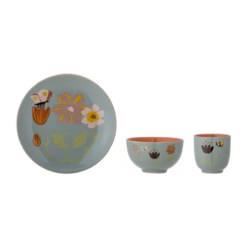 Meadow barnservis stengods 3 delar - Blommor - Bloomingville