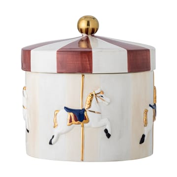 Merry-go-round burk med lock Ø19,5x20,5 cm - Röd-vit - Bloomingville