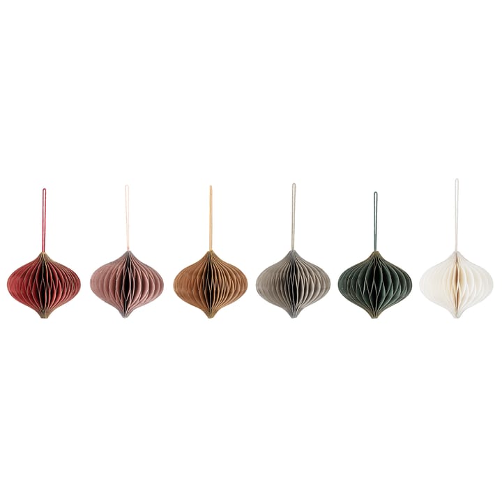 Milay julhänge 9 cm 6 delar, Multi Bloomingville
