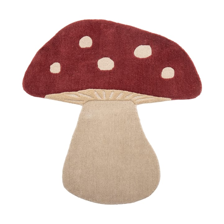Mushroom ullmatta 85x90 cm, Röd-vit Bloomingville