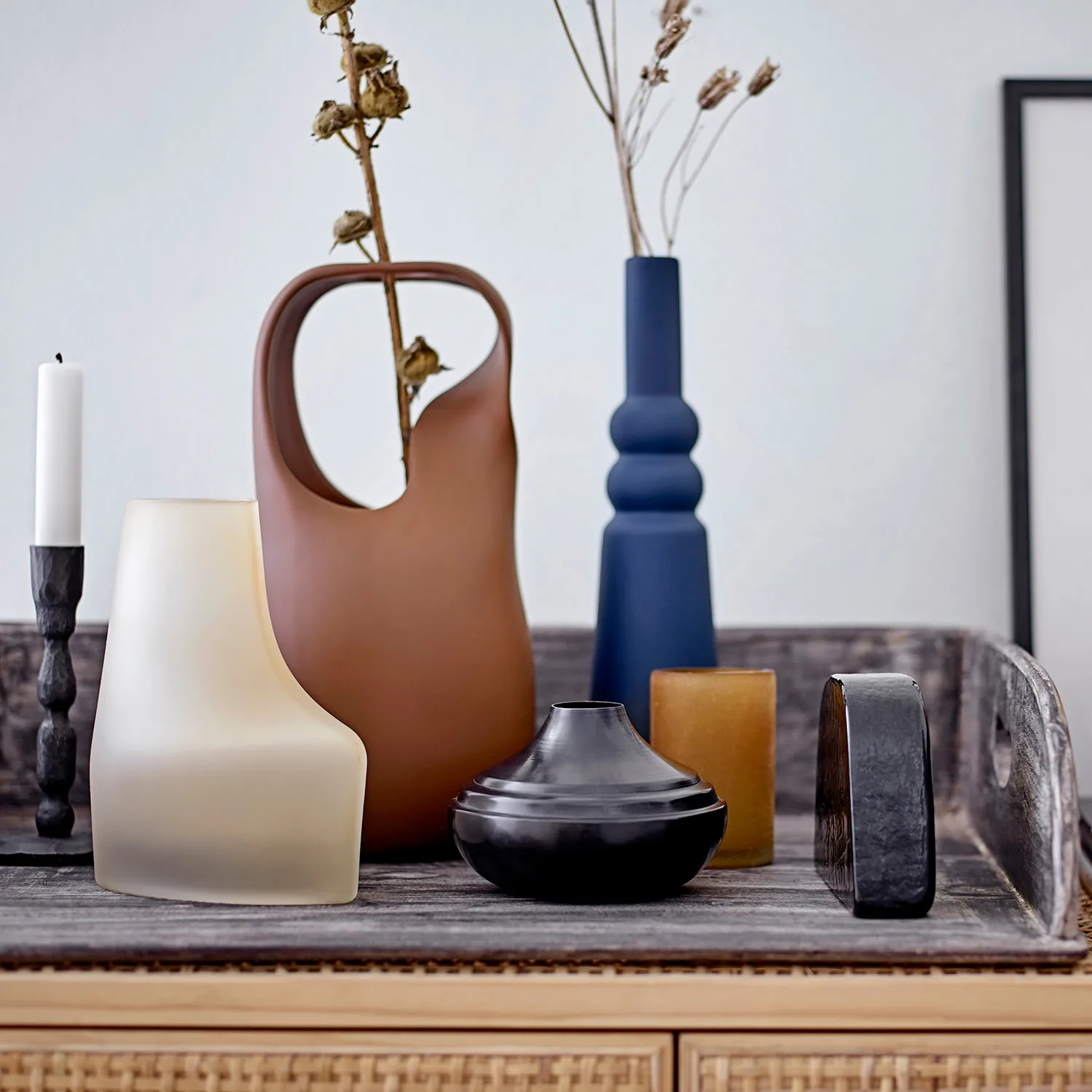 Nicita vas med handtag 28,5 cm, Brun Bloomingville