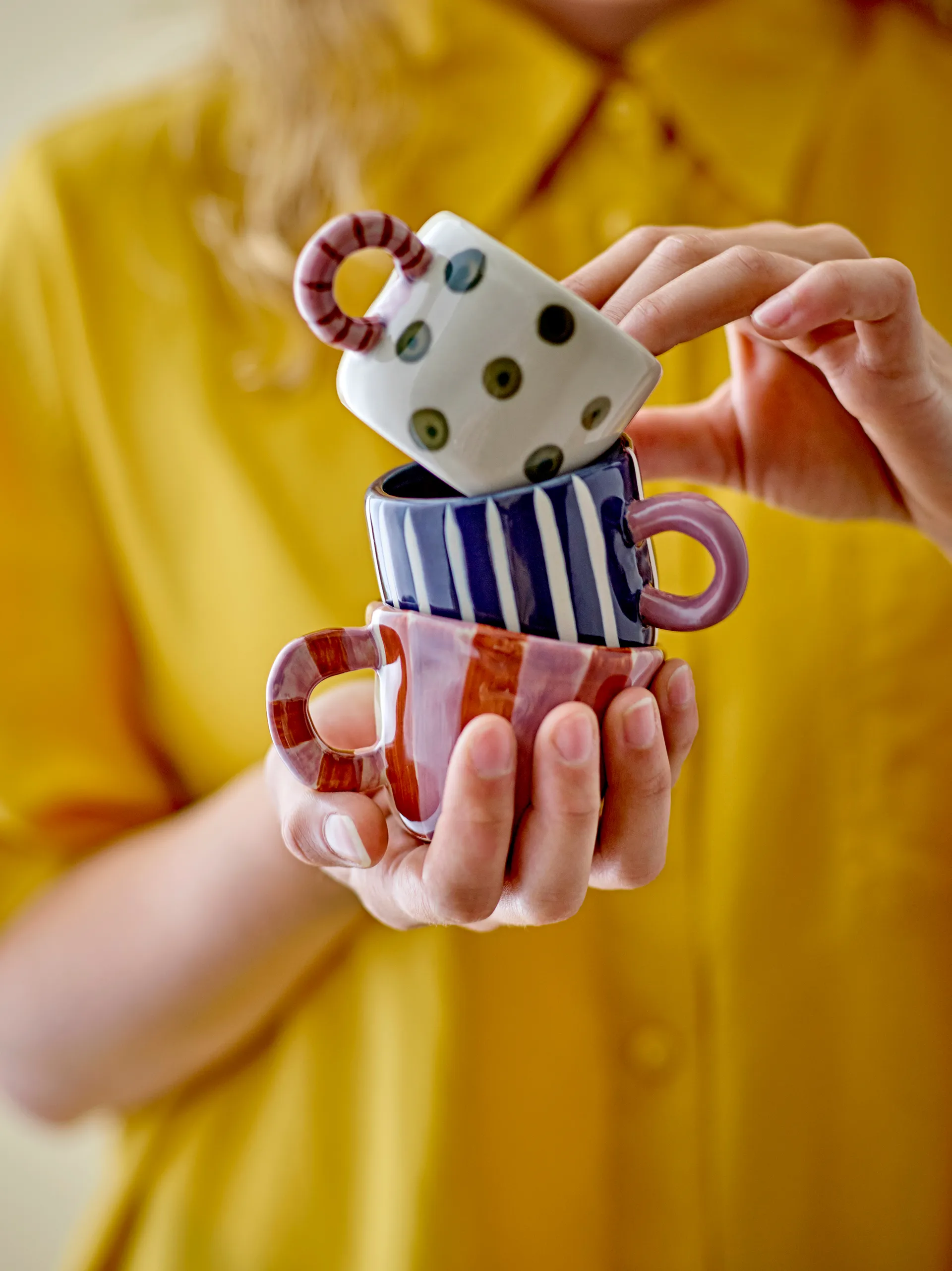 Nini kopp 11,5 cl, Blå-randig Bloomingville