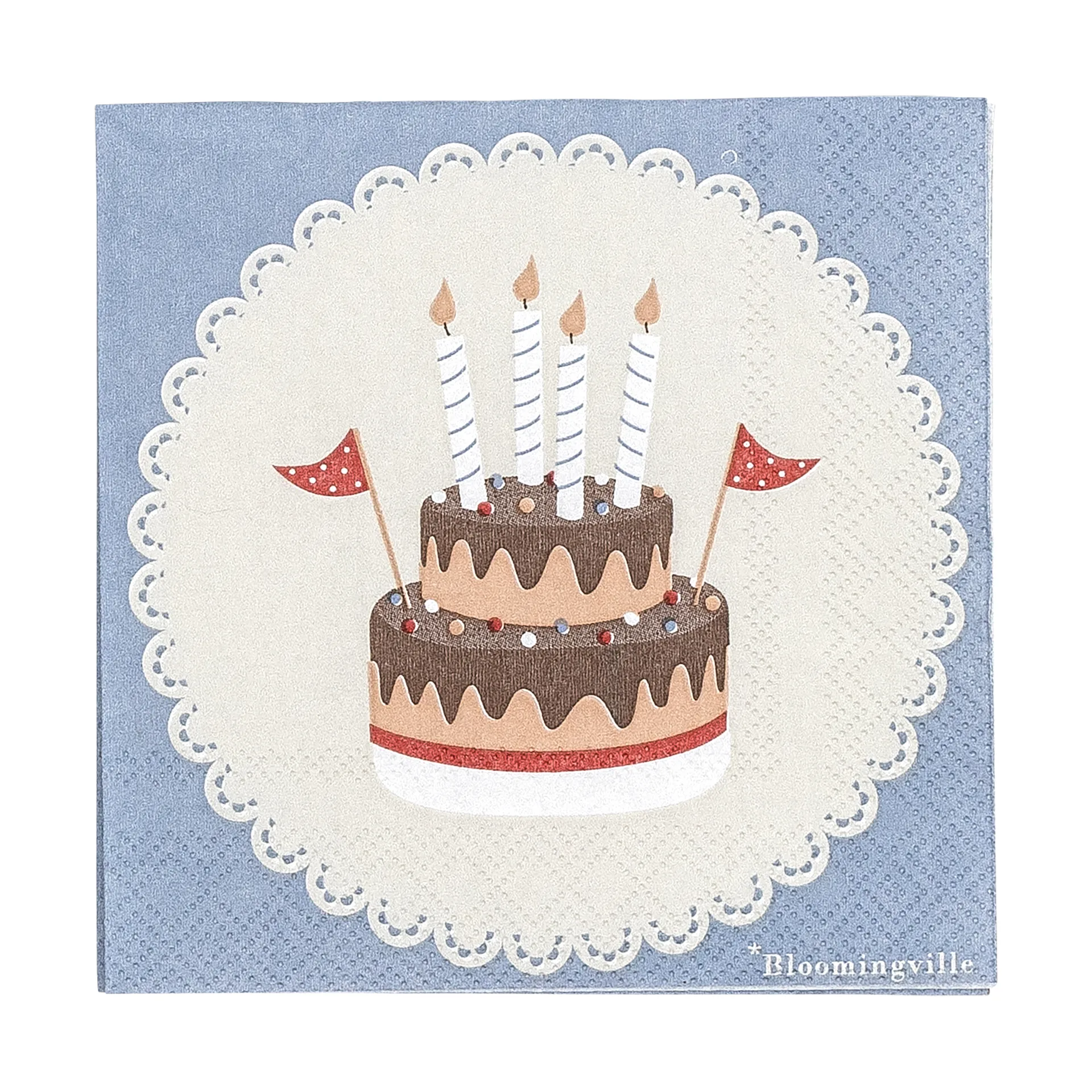 Oscar servett 20-pack, Blue Bloomingville