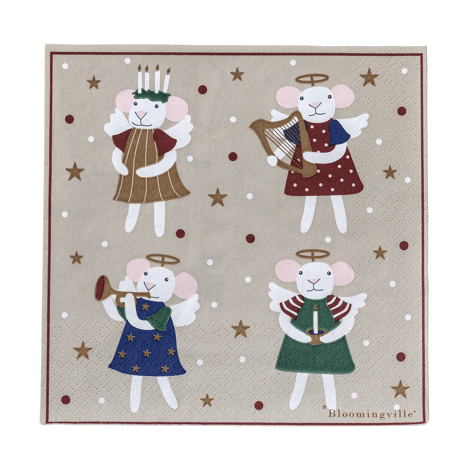 Peo pappersservett, Multi, 33x33 cm Bloomingville