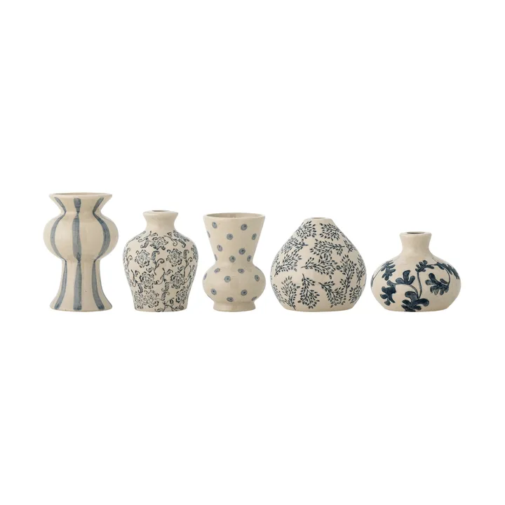 Quinto vas - Blue Stoneware, 5 delar - Bloomingville