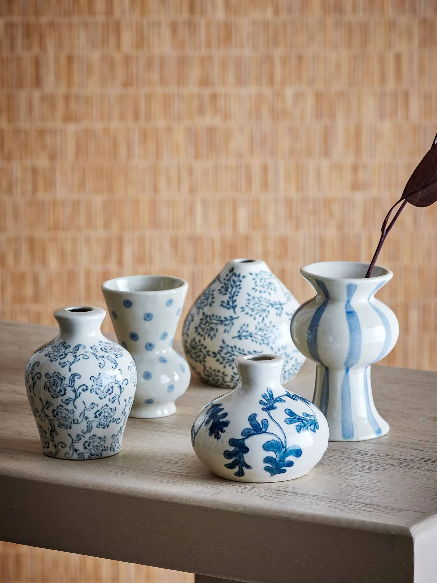 Quinto vas, Blue Stoneware, 5 delar Bloomingville