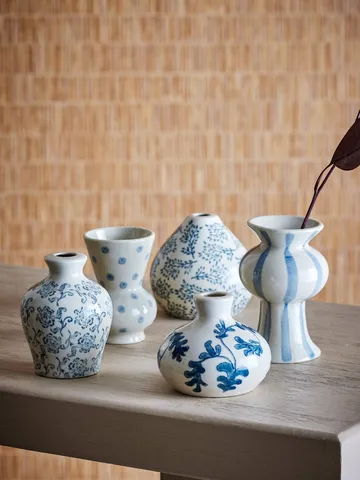 Quinto vas - Blue Stoneware, 5 delar - Bloomingville