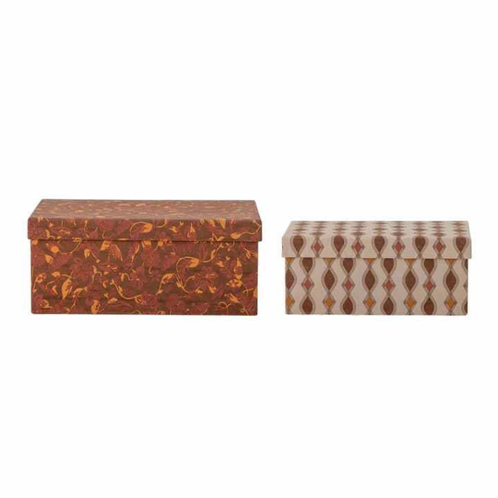 Saliha Ask med lock 2-pack - Röd - Bloomingville