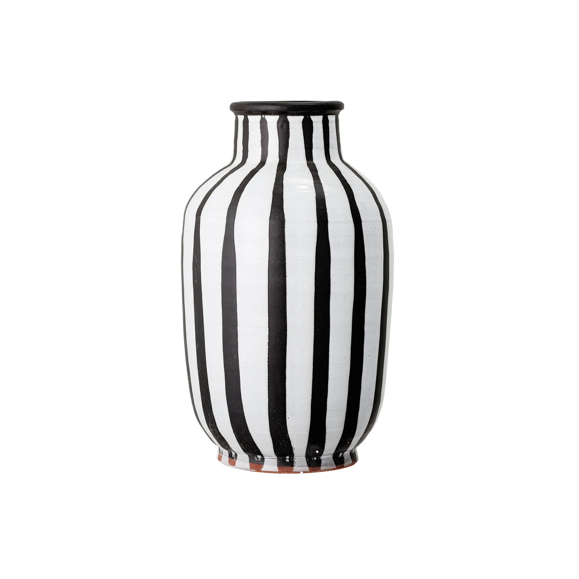 Schila vas terrakotta 44 cm, Svart-vit Bloomingville