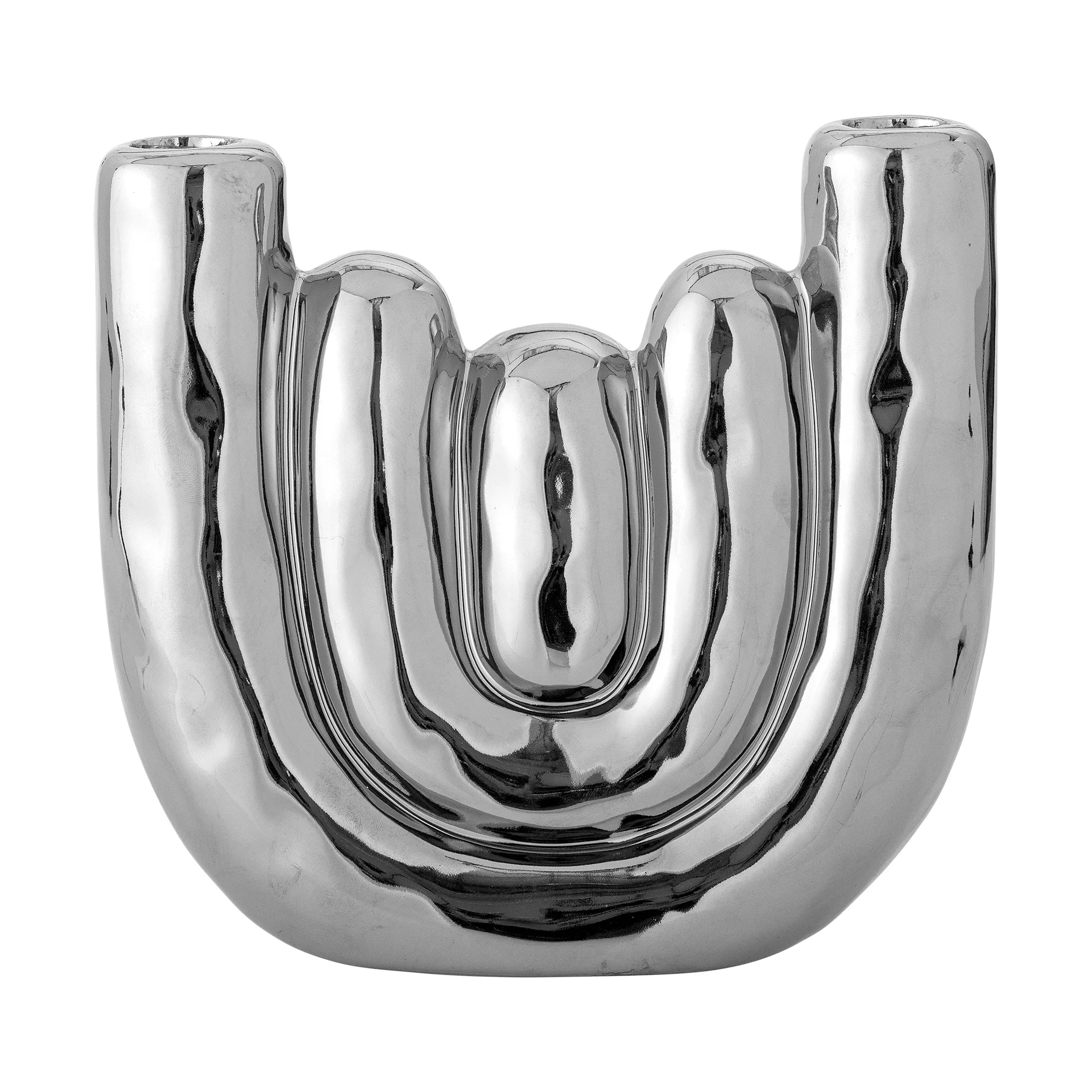 Shine ljusstake, Silver, 18,5x17,5 cm Bloomingville