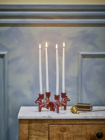 Siffer adventsljusstake - Röd, 23 cm - Bloomingville