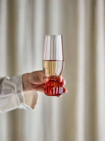 Taurin champagneglas 25 cl - Rose - Bloomingville