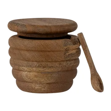 Tilda saltkar med sked Ø9 cm - Natur - Bloomingville