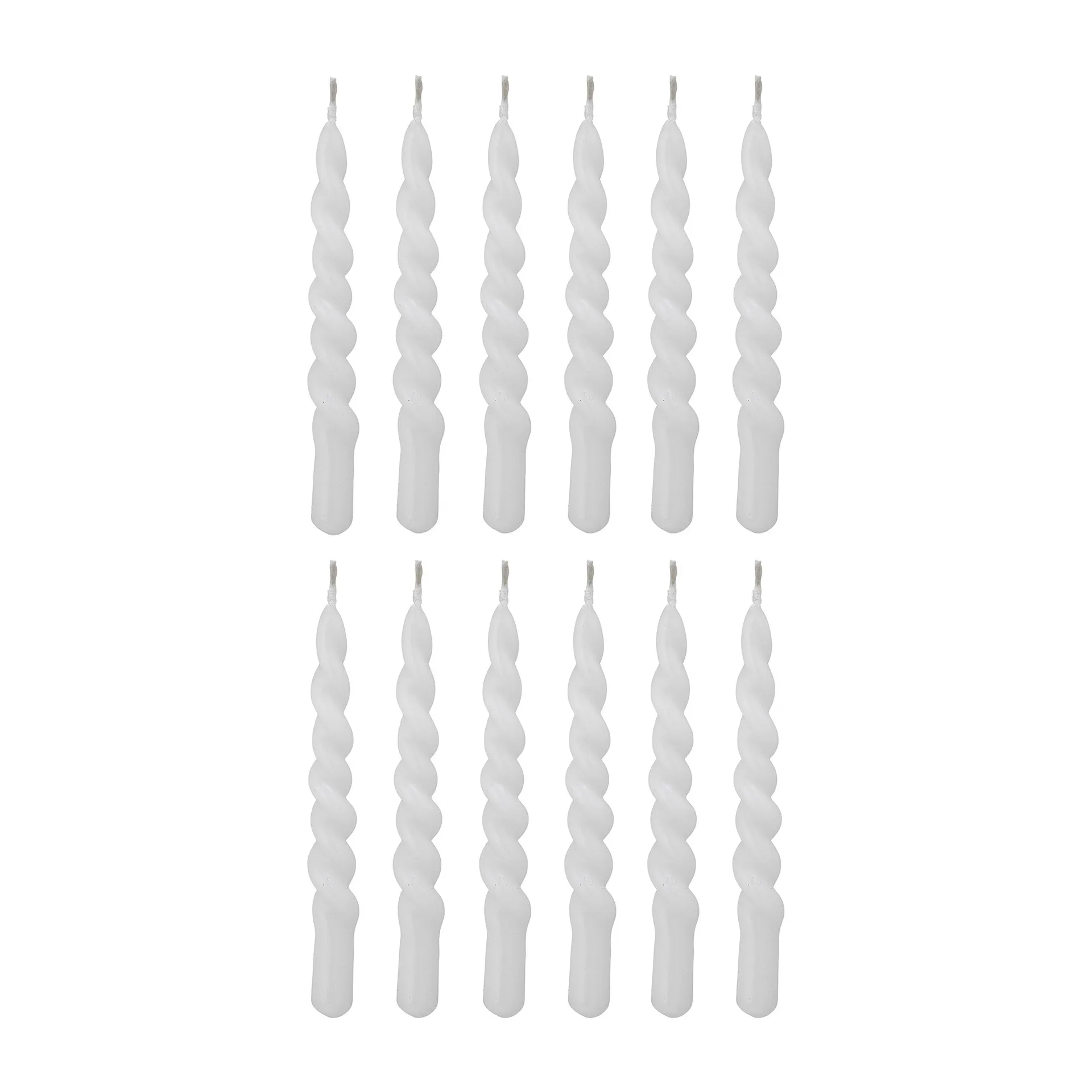 Twist ljus 12-pack, Vit Bloomingville
