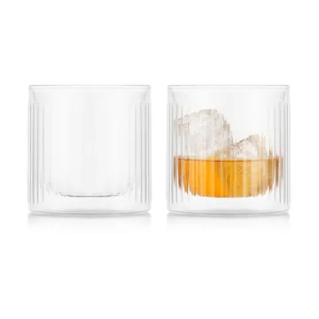 Bodum Douro Bar dubbelväggigt whiskeyglas 30 cl 2-pack Klar