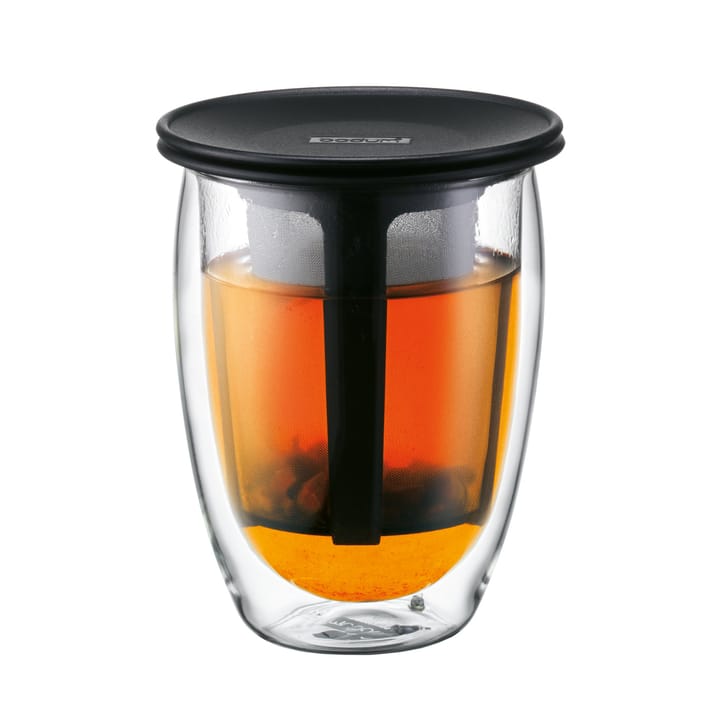 Tea For One glas med tesil, svart Bodum