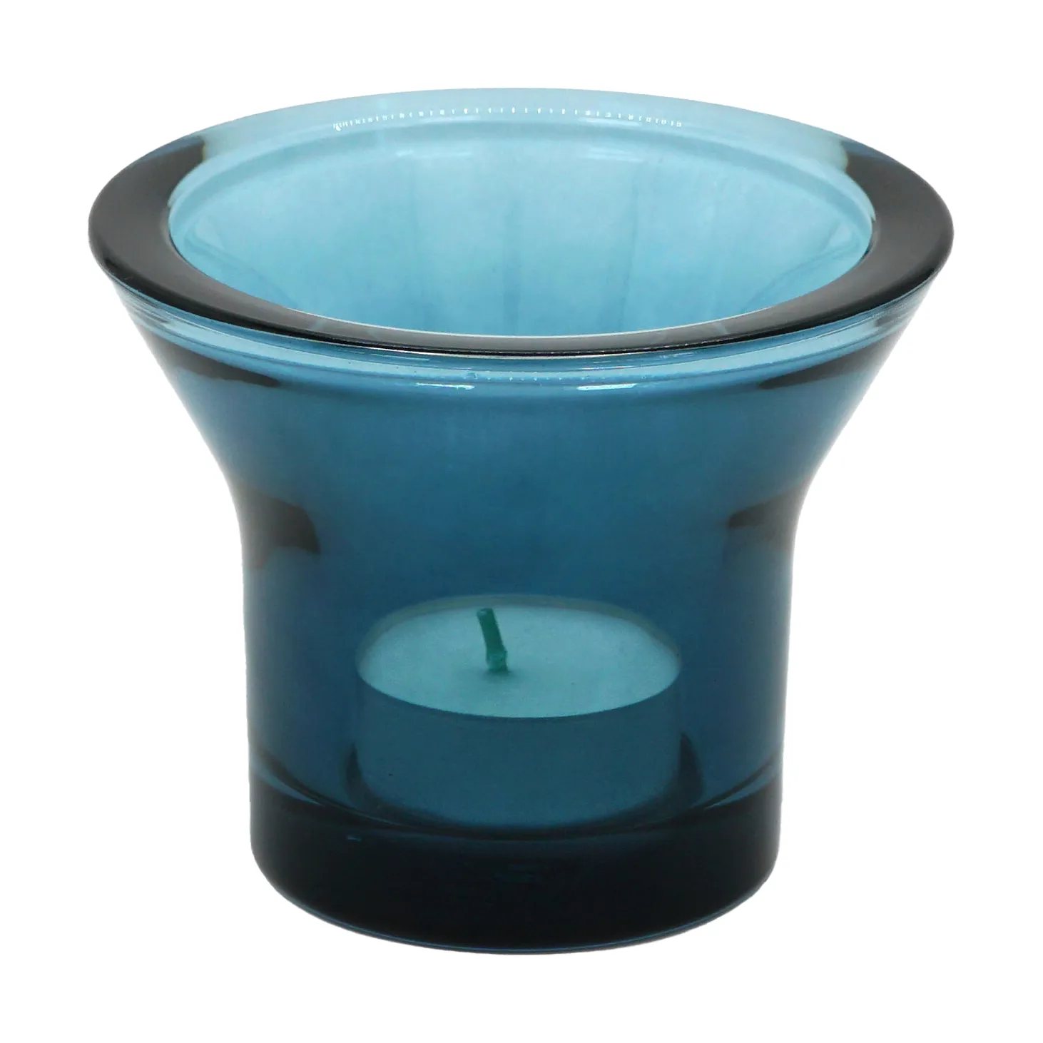 Lumi värmeljusstake Ø10 cm, Petrolblå Born In Sweden