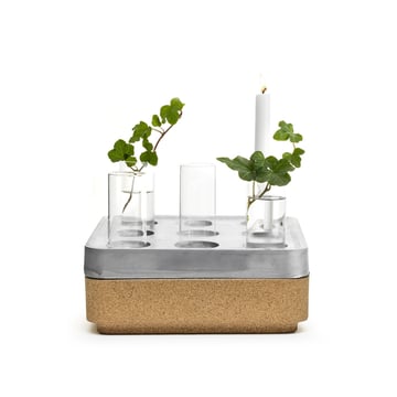 Born In Sweden Stumpastaken Small gåvoset aluminium korkskål natur 4-pack vaser tändstickor