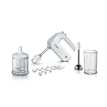Läs mer om Bosch Bosch Styline MFQ4080 elvisp och stavmixer set Vit-silver
