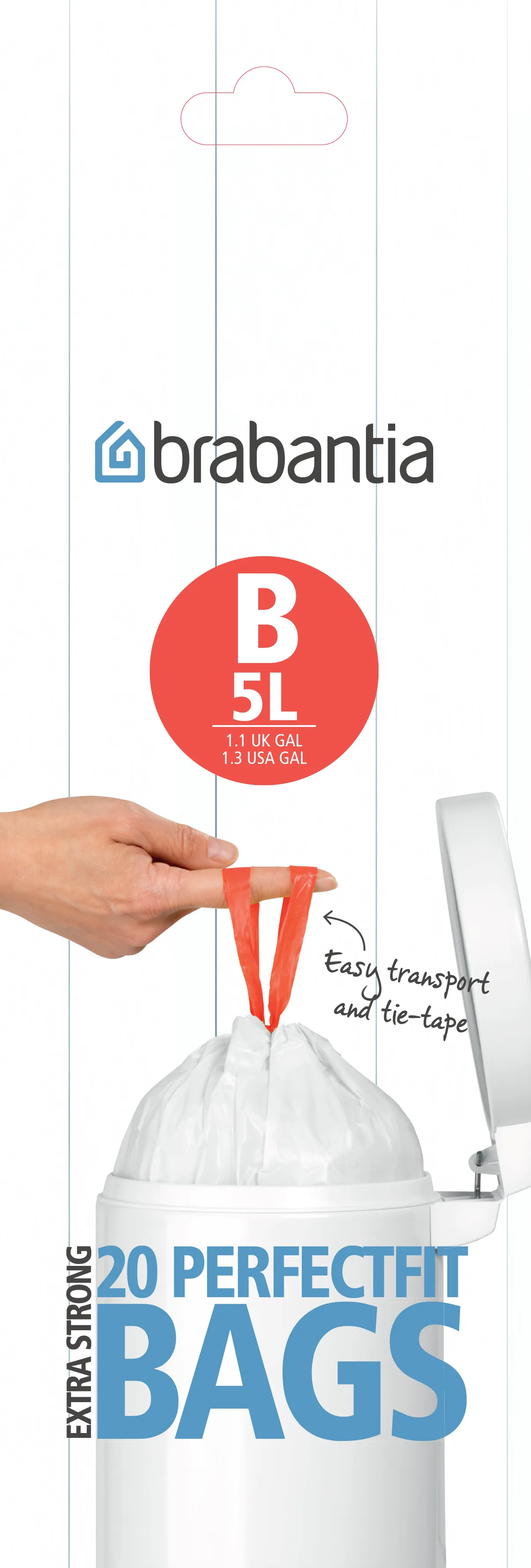 Avfallspåsar B, 5Ltr 20 påsar/rulle, 5 l Brabantia