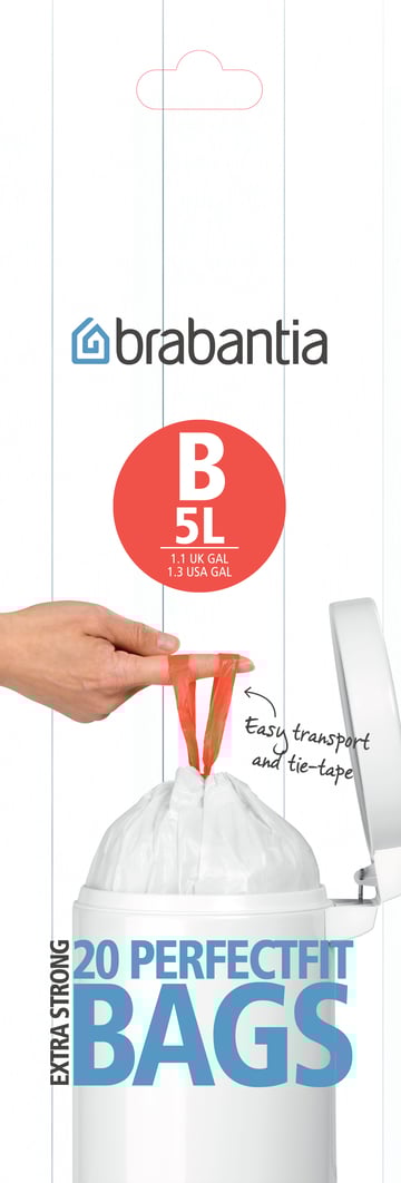 Läs mer om Brabantia Avfallspåsar B, 5Ltr 20 påsar/rulle 5 l