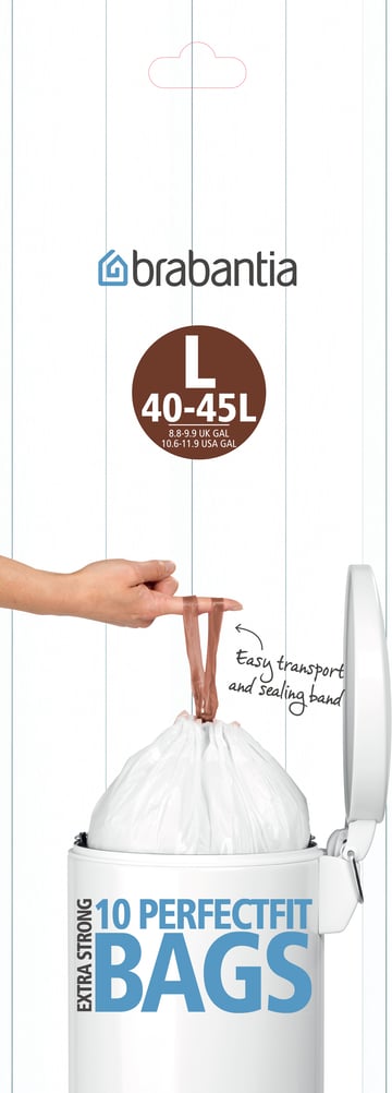 Läs mer om Brabantia Avfallspåsar L 10 påsar/rulle 45 l