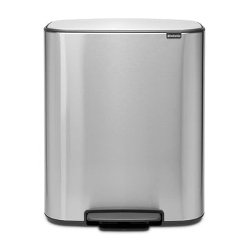 Läs mer om Brabantia Bo pedalhink 2x30 L Matt stål