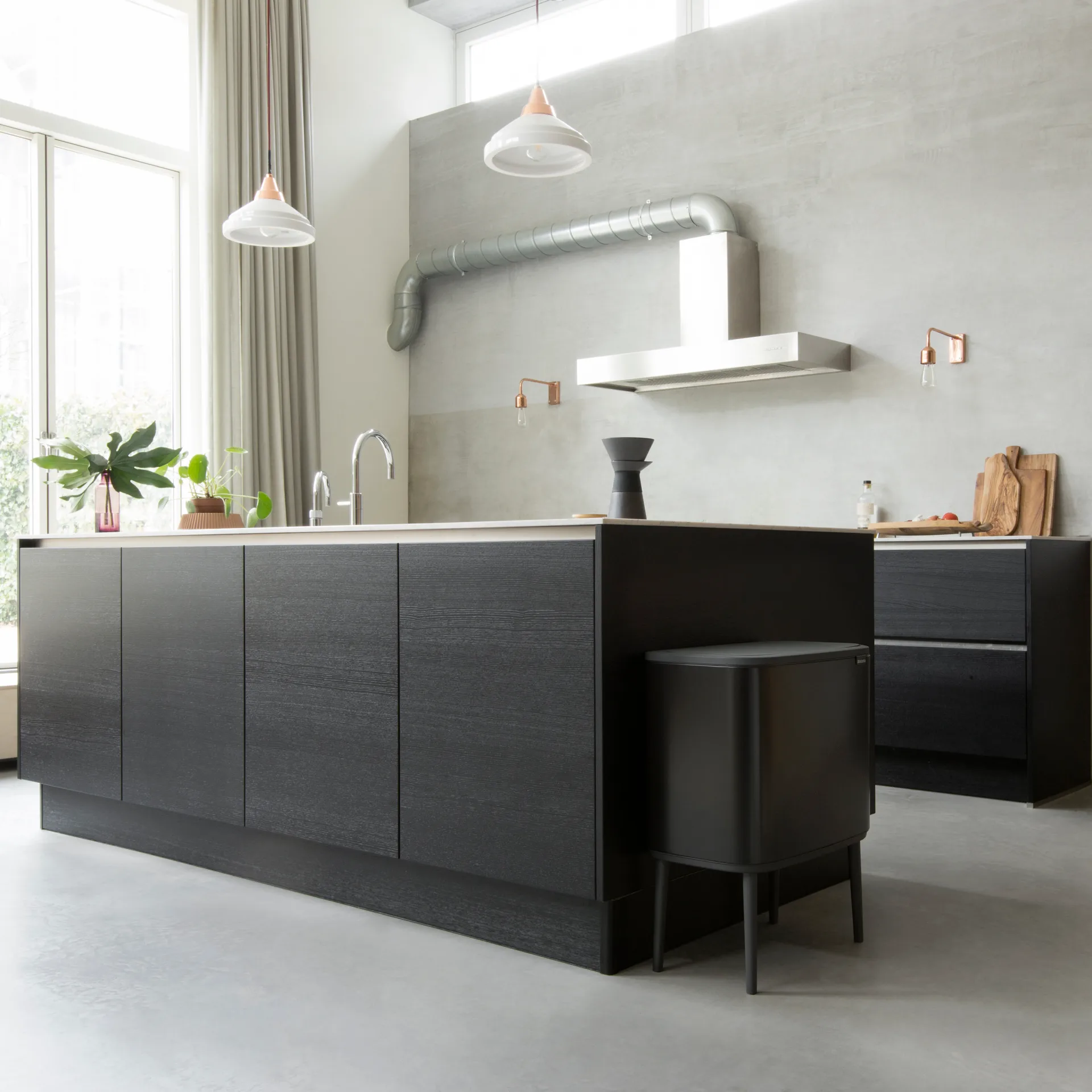 Bo touch bin 11+23 liter, matt svart Brabantia